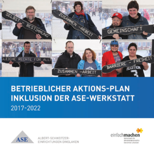 Titelseite zum Aktionsplan der Albert-Schweitzer-Einrichtungen für Behinderte gGmbH
