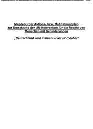 Titelbild des Aktionsplans Magdeburg