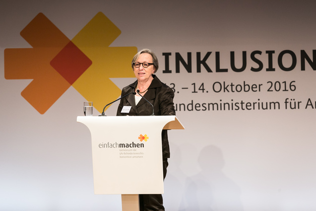 Foto von Frau Lösekrug-Möller bei den Inklusionstagen 2015