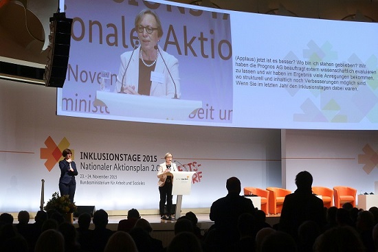 Foto von Frau Lösekrug-Möller bei den Inklusionstagen 2015