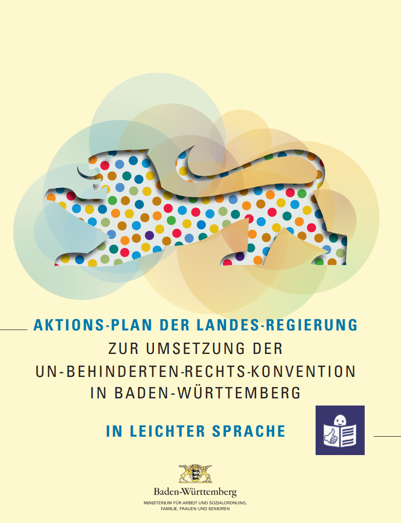 Titelbild des Aktionsplans Baden-Württemberg in Leichter Sprache